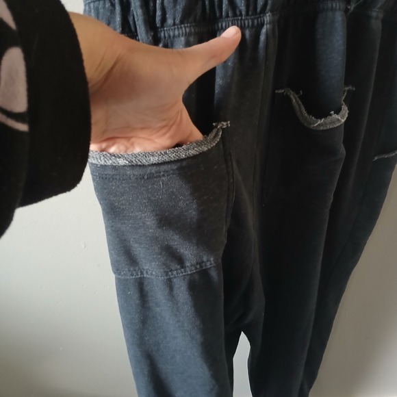 Daily‎ Practice Anthropologie Size M Utility Jumpsuit Dark Gray Pockets Stretch - Picture 14 of 16